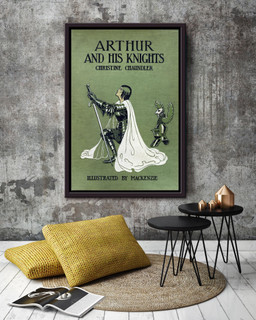 King Arthur And His Knights Of The Round Table Fairy Tales Illustration By Mackenzie 01 Framed Canvas Framed Matte Canvas 20x30