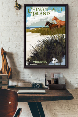 Chincoteague Island Virginia Canvas Traveling Gift For Tourist Souvenir Traveling Lover Surfing Lover Beach Lover Framed Matte Canvas Framed Prints, Canvas Paintings Framed Matte Canvas 12x16