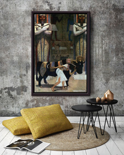 Egyptian Myth And Legend Fairy Tales Illustrations By Maurice Greiffenhagen 01 Framed Canvas Framed Matte Canvas 20x30