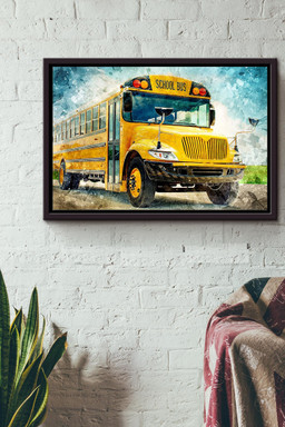 Bus Driver School Bus n Framed Matte Canvas Framed Matte Canvas 12x16