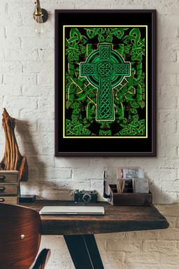 Celtic Cross Patch Iron On Embroidered Pattern Gift For Furniture Decor Framed Canvas Framed Prints, Canvas Paintings Framed Matte Canvas 16x24