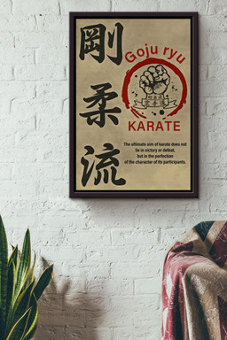 Goju Ryu Karate Sport Give For Japanese, Samurai, Martial Arts Class Decor Framed Canvas Framed Prints, Canvas Paintings Framed Matte Canvas 12x16