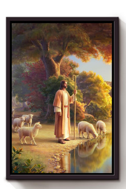 Jesus By The Lake Christian Gift For Christmas Decor Son Of God Framed Canvas Framed Prints, Canvas Paintings Framed Matte Canvas 8x10