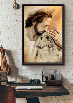 Jesus And Dachshund Dog God For Gift For Dog Lovers Christian Framed Matte Canvas Framed Prints, Canvas Paintings Framed Matte Canvas 20x30