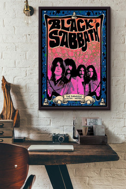 Black Sabbath Vintage The Paradiso Amsterdam 1970 Framed Canvas Framed Matte Canvas 16x24