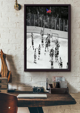 Miracle On Ice Hockey Sport Gift For Field Hockey Fan, Ice Hockey Player Framed Canvas Framed Prints, Canvas Paintings Framed Matte Canvas 20x30