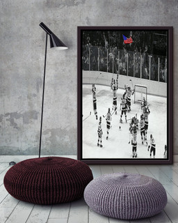 Miracle On Ice Hockey Sport Gift For Field Hockey Fan, Ice Hockey Player Framed Canvas Framed Prints, Canvas Paintings Framed Matte Canvas 16x24