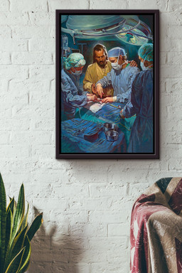 Jesus In Operation Room Christian Gift For Christmas Decor Son Of God Framed Canvas Framed Prints, Canvas Paintings Framed Matte Canvas 12x16