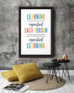 Learning How Important You Are How Important Each Person You Can See Framed Matte Canvas Framed Matte Canvas 12x16