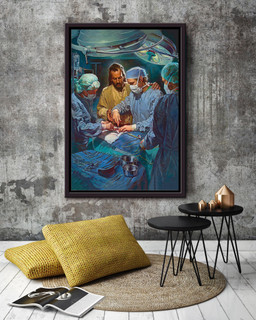 Jesus In Operation Room Christian Gift For Christmas Decor Son Of God Framed Canvas Framed Prints, Canvas Paintings Framed Matte Canvas 20x30
