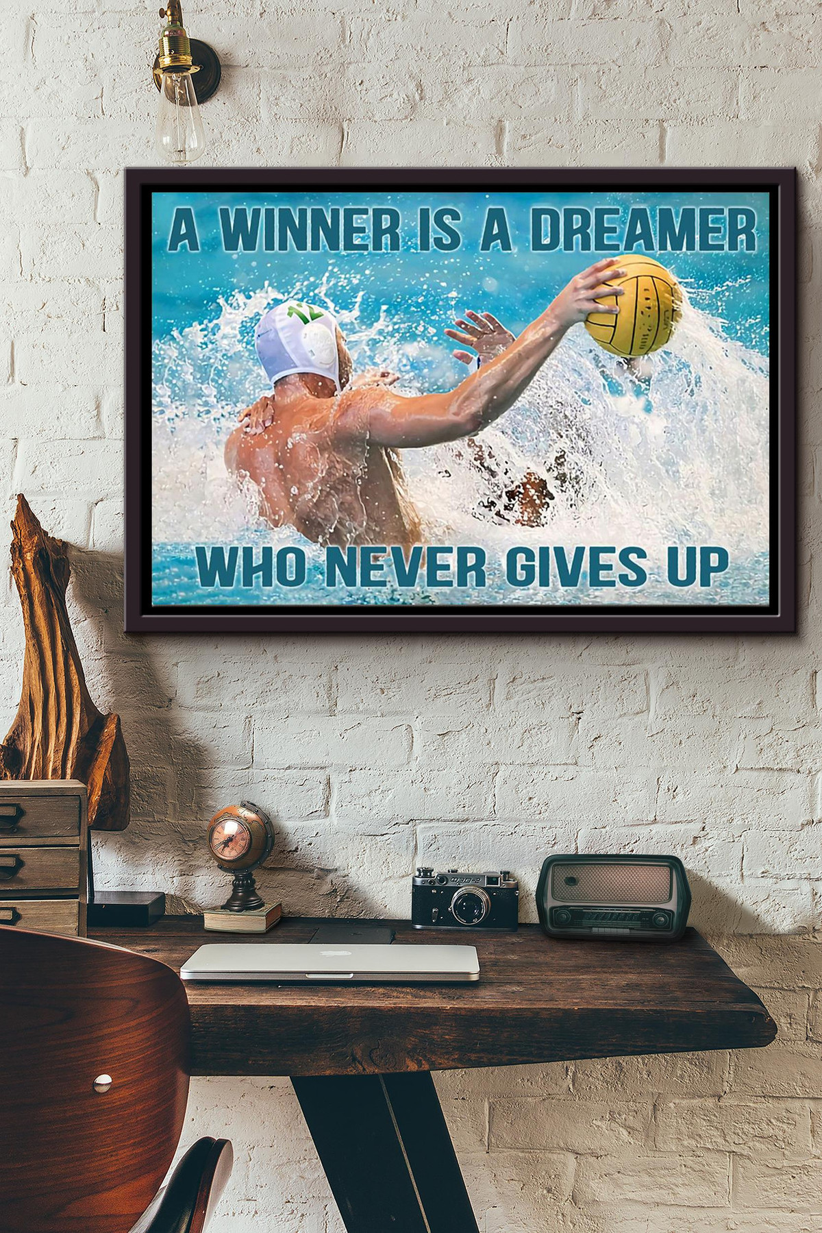 A Winner Is A Dreamer Who Never Gives Up Polowater Canvas n Framed Matte Canvas Framed Matte Canvas 8x10