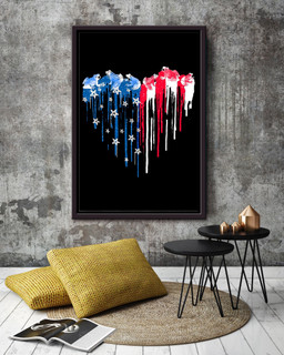 American Heart Frog For 4th Of July Happy American Dependent's Day Framed Canvas Framed Prints, Canvas Paintings Framed Matte Canvas 20x30