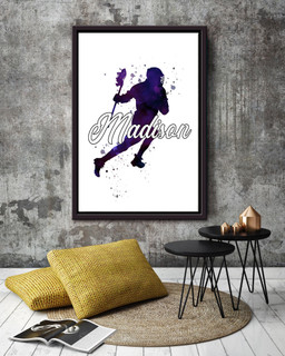 Madison Ice Hockey Gift For Field Hockey Player, Ice Hockey Fan Framed Canvas Framed Prints, Canvas Paintings Framed Matte Canvas 12x16