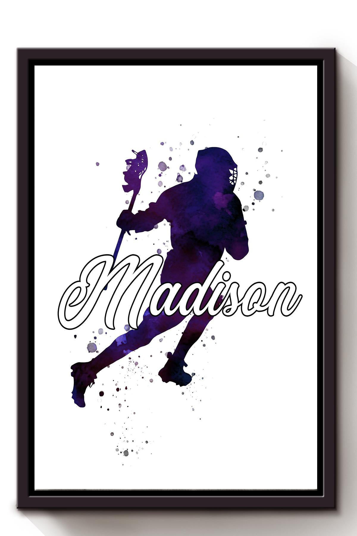 Madison Ice Hockey Gift For Field Hockey Player, Ice Hockey Fan Framed Canvas Framed Prints, Canvas Paintings Framed Matte Canvas 8x10