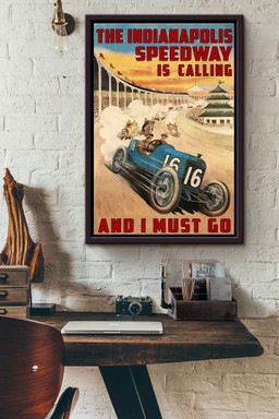 Car Racing The Indianapolis Speedway Is Calling Framed Matte Canvas Framed Matte Canvas 12x16