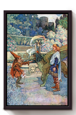 The Queen Museum And Other Fanciful Tales Fairy Tales Illustration By Frederick Richardson 04 Framed Canvas Framed Matte Canvas 8x10