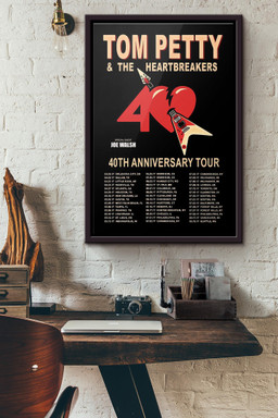 Tom Petty And The Heartbreakers 40th Anniversary Tour Canvas Framed Matte Canvas Framed Matte Canvas 12x16