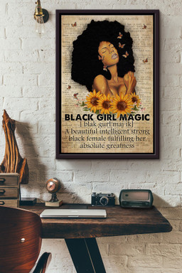 Black Girl Magic A Beautiful Intelligent Strong Fulfilling Her Absolute Greatness Dictionary Canvas Framed Matte Canvas Framed Matte Canvas 8x10
