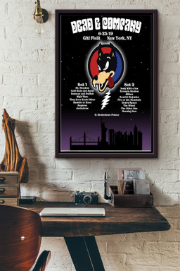 Wolf Guitar Citi Field New York 23th June 2019 Canvas Music Gift For Guitar Player, Pop Fan, Dead And Company Fan Framed Matte Canvas Framed Prints, Canvas Paintings Framed Matte Canvas 12x16