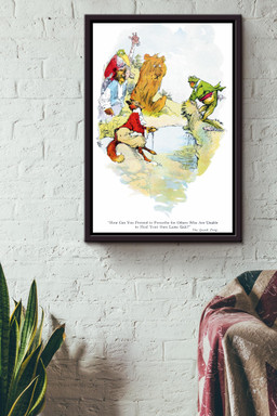 The Quack Frog Fairy Tales Illustrations By J M Conde Framed Canvas Framed Matte Canvas 12x16
