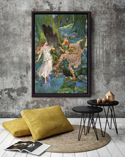 The Queen Museum And Other Fanciful Tales Fairy Tales Illustration By Frederick Richardson 02 Framed Canvas Framed Matte Canvas 20x30