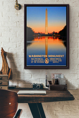 Washington Monument Canvas Decor Gift For Traveling Lover Tourists Souvenir Shop American Framed Matte Canvas Framed Prints, Canvas Paintings Framed Matte Canvas 12x16