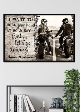 Peronalized Loving Quote Baby Let's Go Driving Gift For Valentine Wedding Anniversary Framed Matte Canvas 20x30