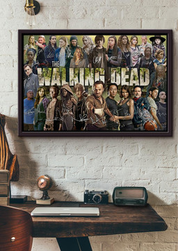 The Walking Dead Tv Series Actors Signature For Fan Canvas Framed Matte Canvas Framed Matte Canvas 8x10