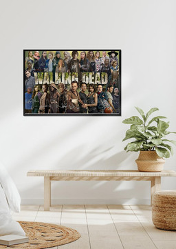 The Walking Dead Tv Series Actors Signature For Fan Canvas Framed Matte Canvas Framed Matte Canvas 16x24