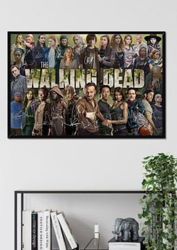 The Walking Dead Tv Series Actors Signature For Fan Canvas Framed Matte Canvas Framed Matte Canvas 20x30