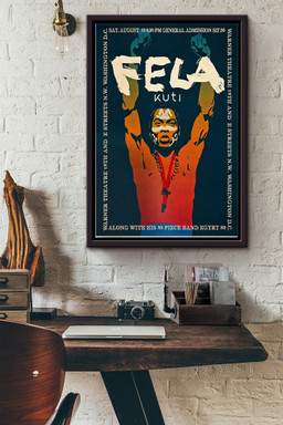 Fela Kuti Canvas Celebrity Gift For Music Lover, Funk and Jazz Fan Framed Matte Canvas Framed Prints, Canvas Paintings Framed Matte Canvas 12x16