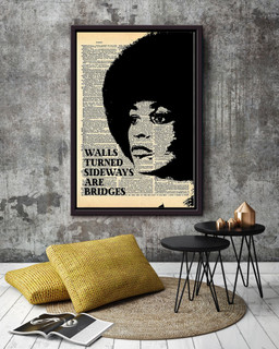 Walls Turned Sideways Are Bridges Angela Davis Quote For Housewarming Framed Canvas Framed Prints, Canvas Paintings Framed Matte Canvas 12x16