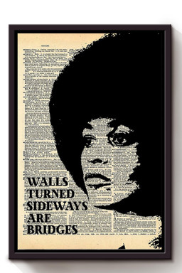Walls Turned Sideways Are Bridges Angela Davis Quote For Housewarming Framed Canvas Framed Prints, Canvas Paintings Framed Matte Canvas 8x10
