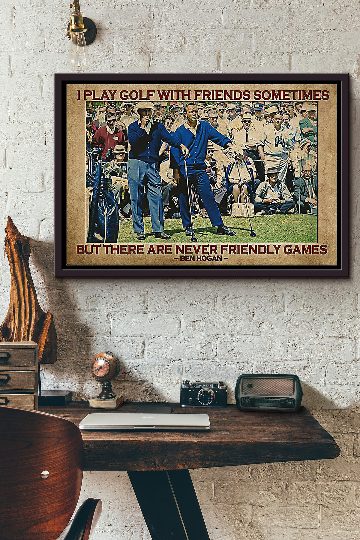 Golf There Are Never Friendly Games n Framed Matte Canvas Framed Matte Canvas 8x10