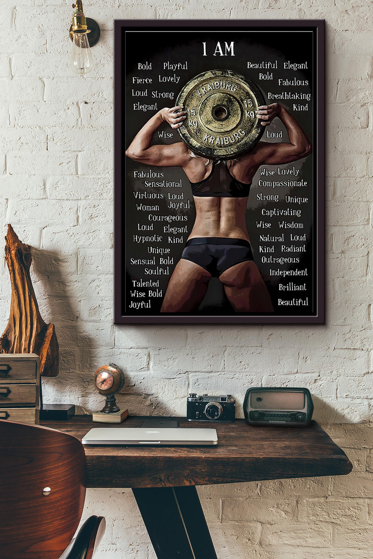 Bodybuilding I Am Bold Beautiful Playful Elegant Canvas Framed Matte Canvas Framed Matte Canvas 8x10