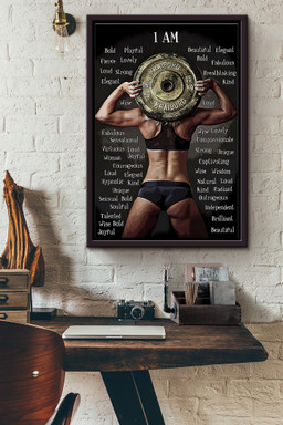 Bodybuilding I Am Bold Beautiful Playful Elegant Canvas Framed Matte Canvas Framed Matte Canvas 12x16