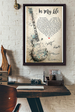 Guitar In My Life There Are Places I Remember Canvas Framed Matte Canvas Framed Matte Canvas 12x16