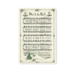 Christmas Carol Decoration Gift Ideas Deck the Hall Christian Anthem Hymn Praise and Worship Song Matte Gift Ideas Framed Prints, Canvas Paintings Wrapped Canvas 8x10