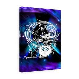 Aquarius Zodiac Horoscope Sign Constellation Canvas Print Astrology Ready to Hang Artwork Wrapped Canvas 8x10