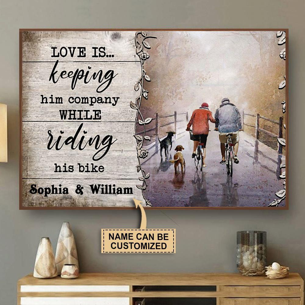 Personalized Canvas Painting Frames Cycling Keeping Him Company Framed Prints, Canvas Paintings Wrapped Canvas 8x10