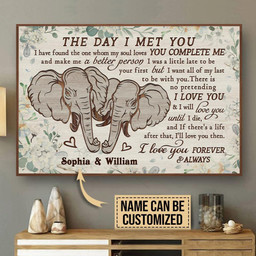 Personalized Canvas Painting Frames Elephant Day I Met You Framed Prints, Canvas Paintings Wrapped Canvas 8x10