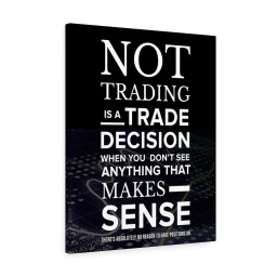 Trader Not Trading is a Trading Decision Canvas Meaningful Canvas Framed Prints, Canvas Paintings Framed Matte Canvas 12x16