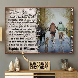 Personalized Canvas Painting Frames Cycling I Choose You Framed Prints, Canvas Paintings Wrapped Canvas 8x10