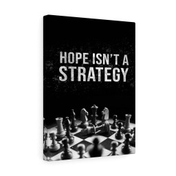 Trader Hope Isnt A Strategy Money Motivation Canvas Framed Prints, Canvas Paintings Framed Matte Canvas 16x24