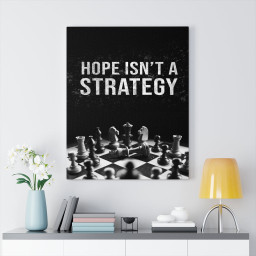 Trader Hope Isnt A Strategy Money Motivation Canvas Framed Prints, Canvas Paintings Framed Matte Canvas 32x48