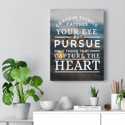 Capture the Heart Inspirational Ready to Hang Canvas Framed Prints, Canvas Paintings Wrapped Canvas 12x16