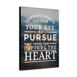 Capture the Heart Inspirational Ready to Hang Canvas Framed Prints, Canvas Paintings Framed Matte Canvas 12x16