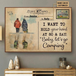 Personalized Canvas Painting Frames Camping Bestie Postcard I Want To Framed Prints, Canvas Paintings Framed Matte Canvas 8x10