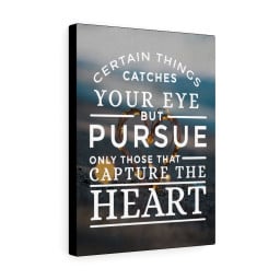 Capture the Heart Inspirational Ready to Hang Canvas Framed Prints, Canvas Paintings Framed Matte Canvas 8x10