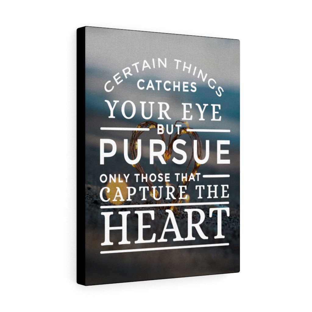 Capture the Heart Inspirational Ready to Hang Canvas Framed Prints, Canvas Paintings Wrapped Canvas 8x10